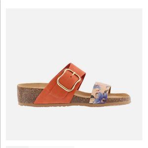Bos & Co - LAPO in Mandarin made in Italy arch support  cork sandal wedge sz 10